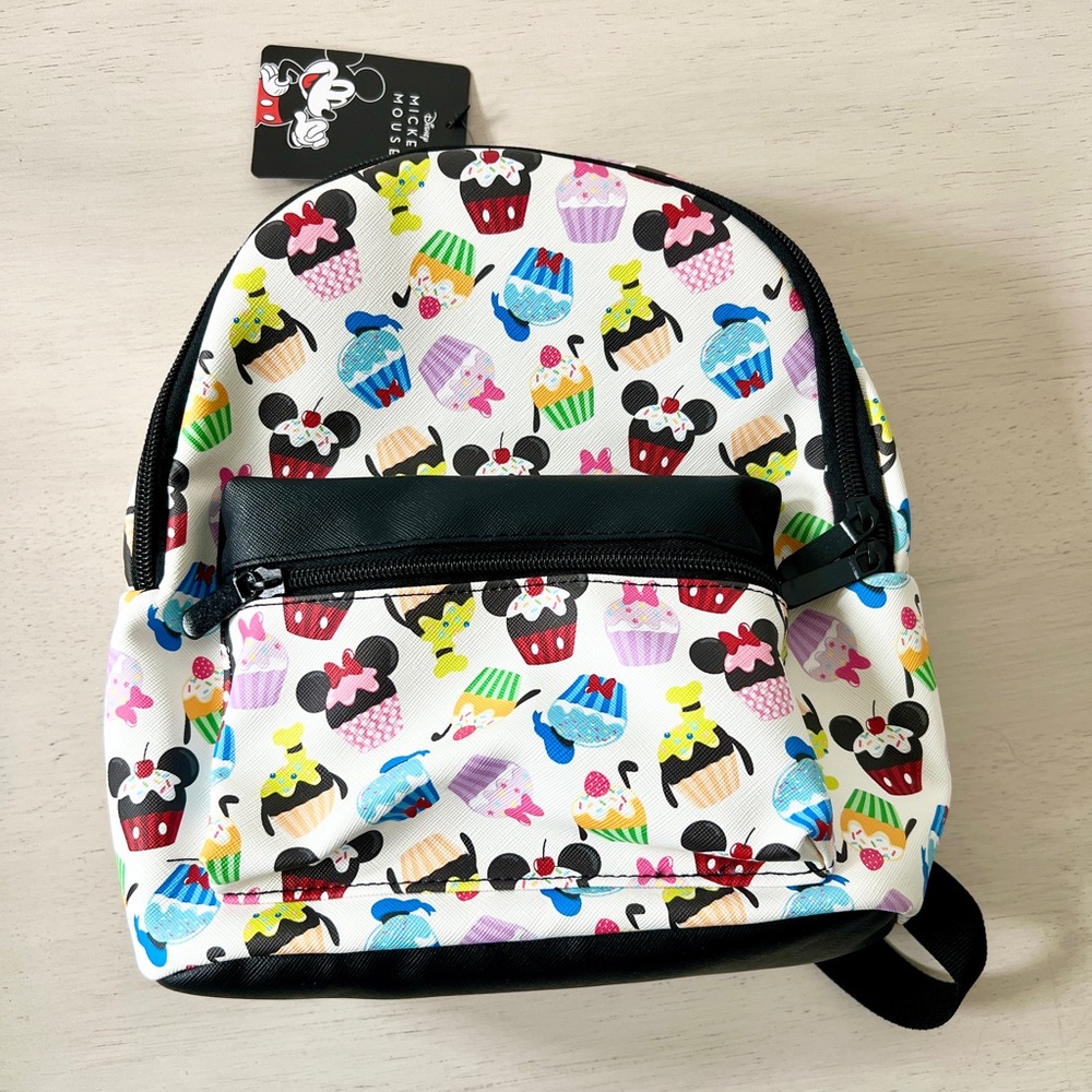 Disney Mikey Mouse Character Cupcake Mini Loungefly Backpack Bioworld NWT